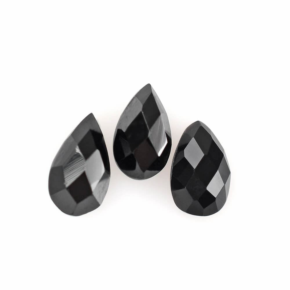 BLACK ONYX CHECKER PEAR CAB 5X3MM 0.22 Cts.