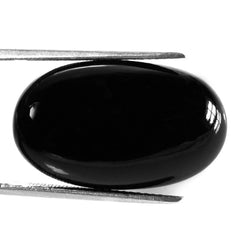 BLACK ONYX OVAL CAB 27X15MM 20.45 Cts.