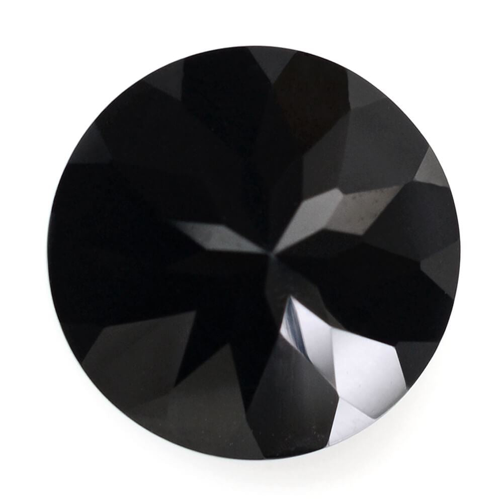 BLACK ONYX CHECKER CUT ROUND 16MM 11.56 Cts.