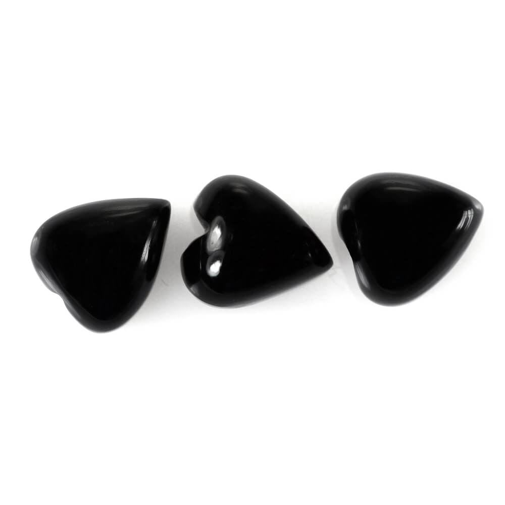 BLACK ONYX HEART CAB 7X6MM 1.10 Cts.