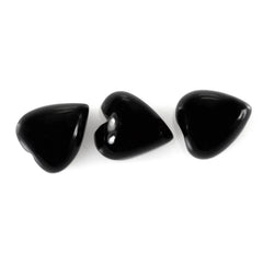 BLACK ONYX HEART CAB 7X6MM 1.10 Cts.