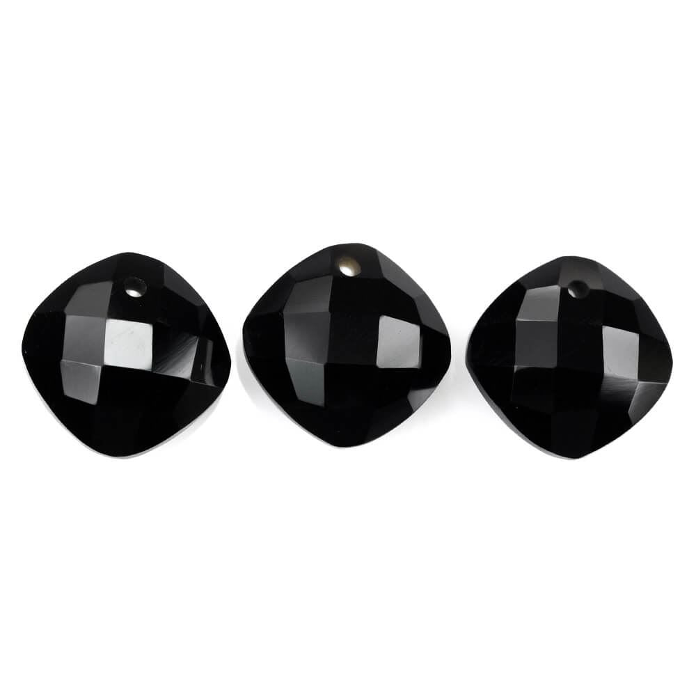 BLACK ONYX BRIOLETTE CUSHION (FULL DRILL) 10MM 3.68 Cts.
