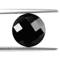 BLACK ONYX CHECKER CUT ROUND 9MM 2.32 Cts.