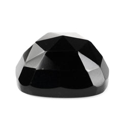 BLACK ONYX ROSE CUT CUSHION CAB 14MM 11.01 Cts.