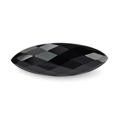 BLACK ONYX CHECKER CUT MARQUISE 23.50X8MM 7.74 Cts.