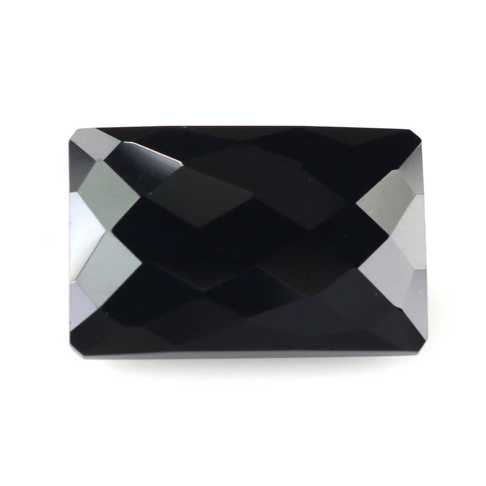BLACK ONYX CHECKER CUT OCTAGON 20X13MM 16.17 Cts.