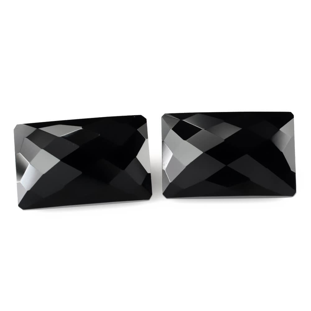 BLACK ONYX CHECKER CUT OCTAGON 20X13MM 16.17 Cts.