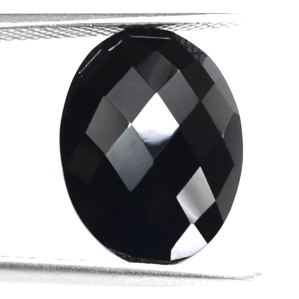 BLACK ONYX BRIOLETTE OVAL 16X12MM 7.38 Cts.