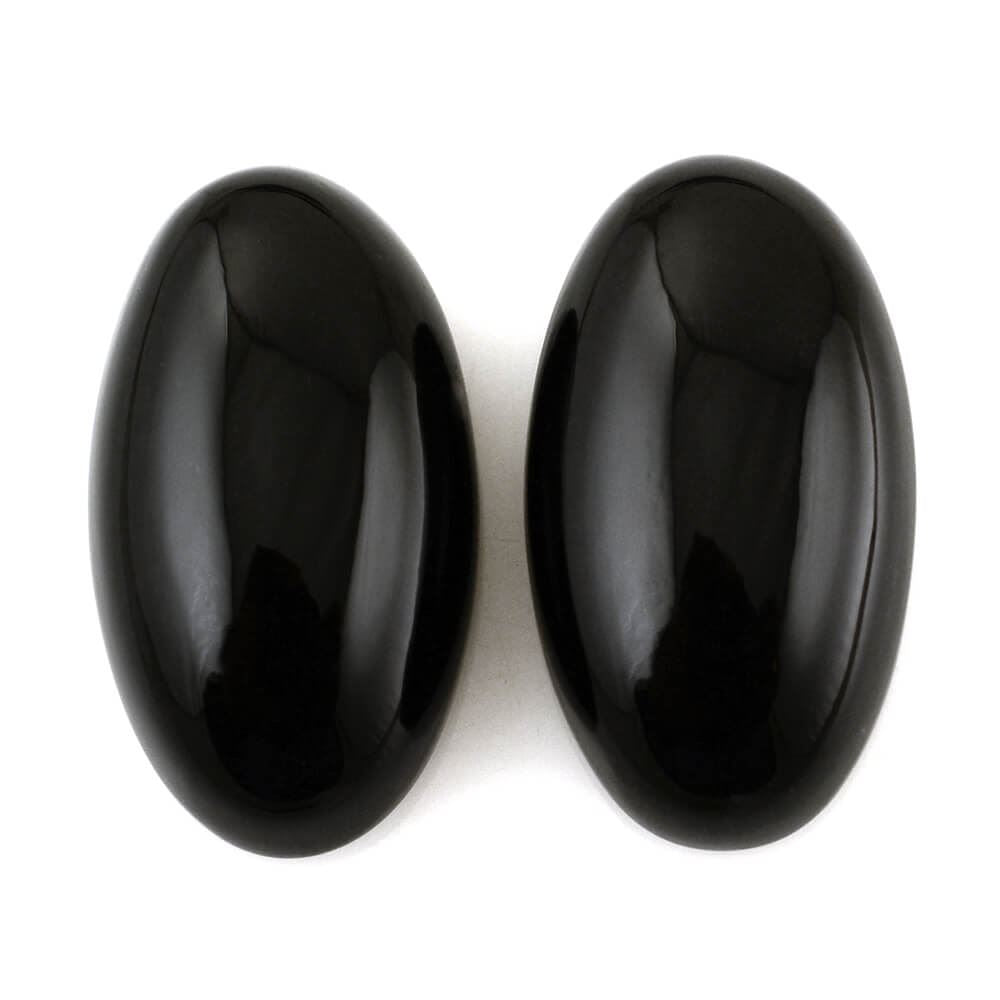 BLACK ONYX OVAL CAB 20X11MM 10.61 Cts.