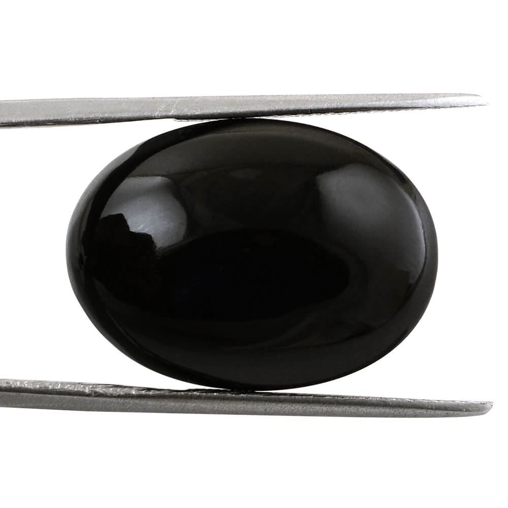 BLACK ONYX LENTIL OVAL 22X16MM 19.51 Cts.
