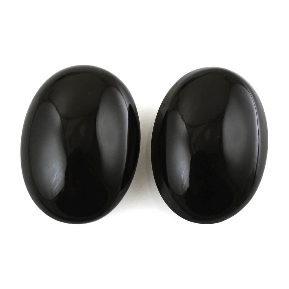 BLACK ONYX LENTIL OVAL 22X16MM 19.51 Cts.