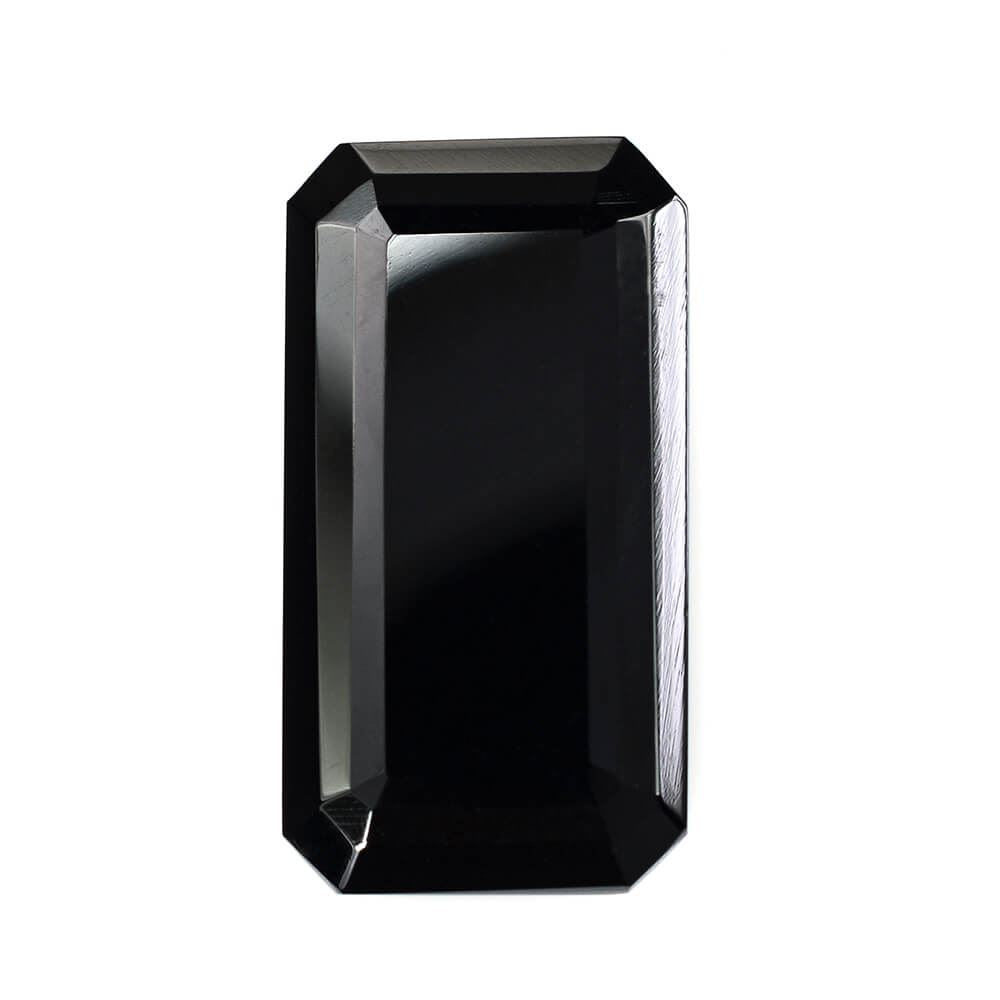 BLACK ONYX TABLE CUT WITH FLAT BOTTOM OCTAGON 28X15MM 15.98 Cts.