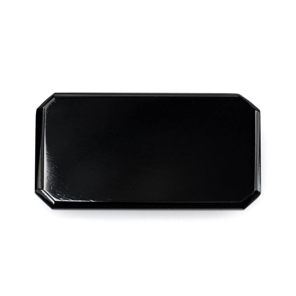 BLACK ONYX TABLE CUT WITH FLAT BOTTOM OCTAGON 28X15MM 15.98 Cts.