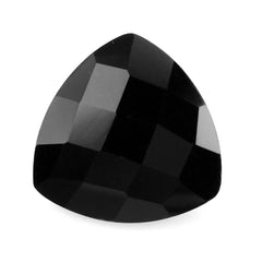 BLACK ONYX CHECKER CUT TRILLION 14MM 7.68 Cts.