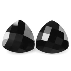 BLACK ONYX CHECKER CUT TRILLION 14MM 7.68 Cts.