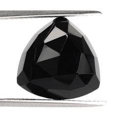 BLACK ONYX ROSE CUT TRILLION CAB 14MM 8.93 Cts.