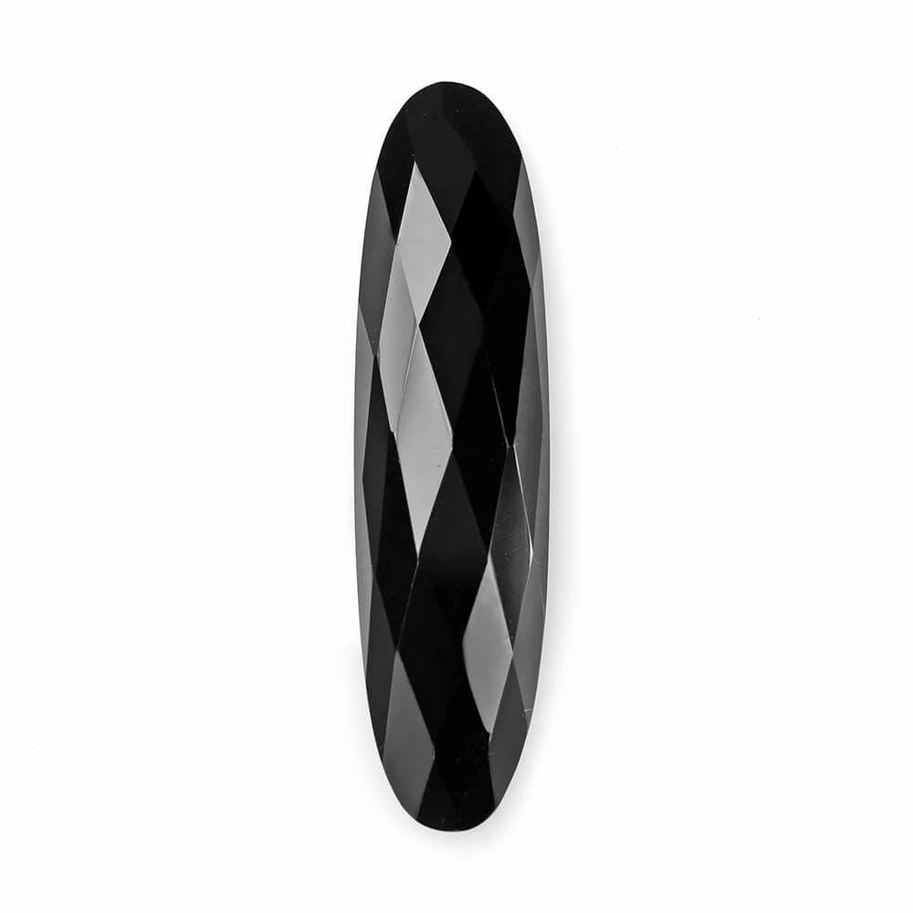 BLACK ONYX CHECKER OVAL CAB 32X8MM 7.51 Cts.