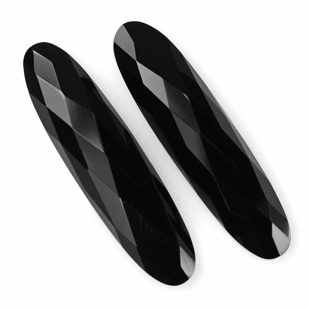 BLACK ONYX CHECKER OVAL CAB 32X8MM 7.51 Cts.