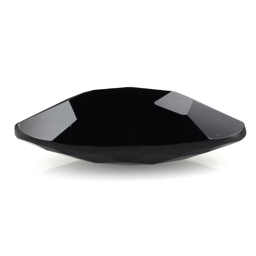 BLACK ONYX CHECKER CUT MARQUISE (HIGH DOME) 23X8MM 7.50 Cts.