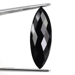 BLACK ONYX CHECKER CUT MARQUISE (HIGH DOME) 23X8MM 7.50 Cts.