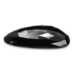 BLACK ONYX ROSE CUT FANCY CAB 29X20MM 16.80 Cts.