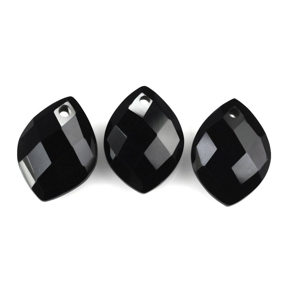 BLACK ONYX BRIOLETTE MARQUISE (FULL DRILL) 14X10MM 3.64 Cts.