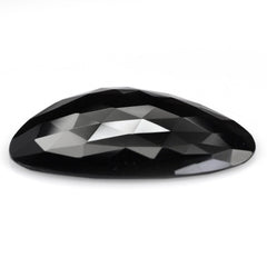 BLACK ONYX ROSE CUT FANCY CAB 36X28MM 28.40 Cts.