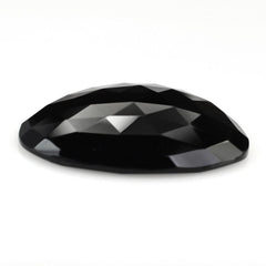 BLACK ONYX ROSE CUT FANCY CAB 29X25MM 24.64 Cts.