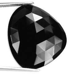 BLACK ONYX ROSE CUT FANCY CAB 29X25MM 24.64 Cts.