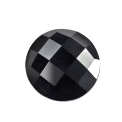 BLACK ONYX CHECKER BRIOLETTE ROUND 10MM 3.07 Cts.