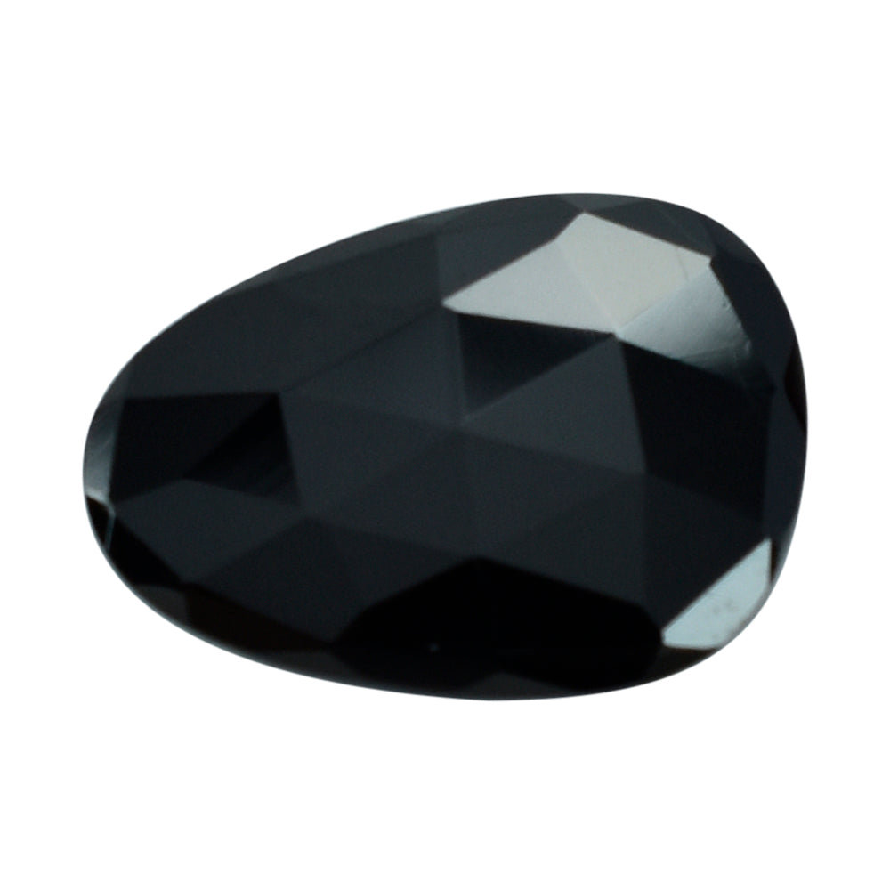 BLACK ONYX ROSE CUT BRIOLETTE IRREGULAR PEAR 20X15MM 10.95 Cts.