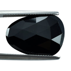 BLACK ONYX ROSE CUT BRIOLETTE IRREGULAR PEAR 20X15MM 10.95 Cts.