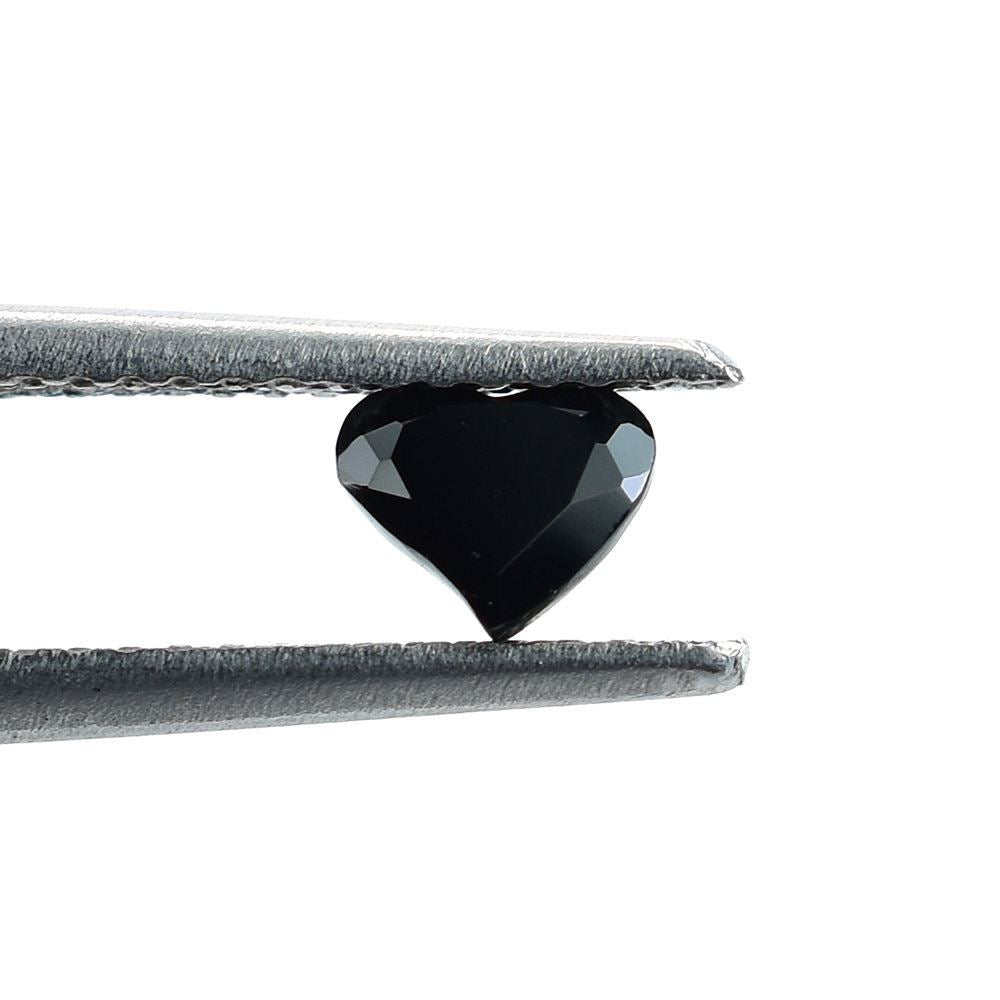 BLACK ONYX SACRED CUT HEART (DES#132) 5X4MM 0.25 Cts.