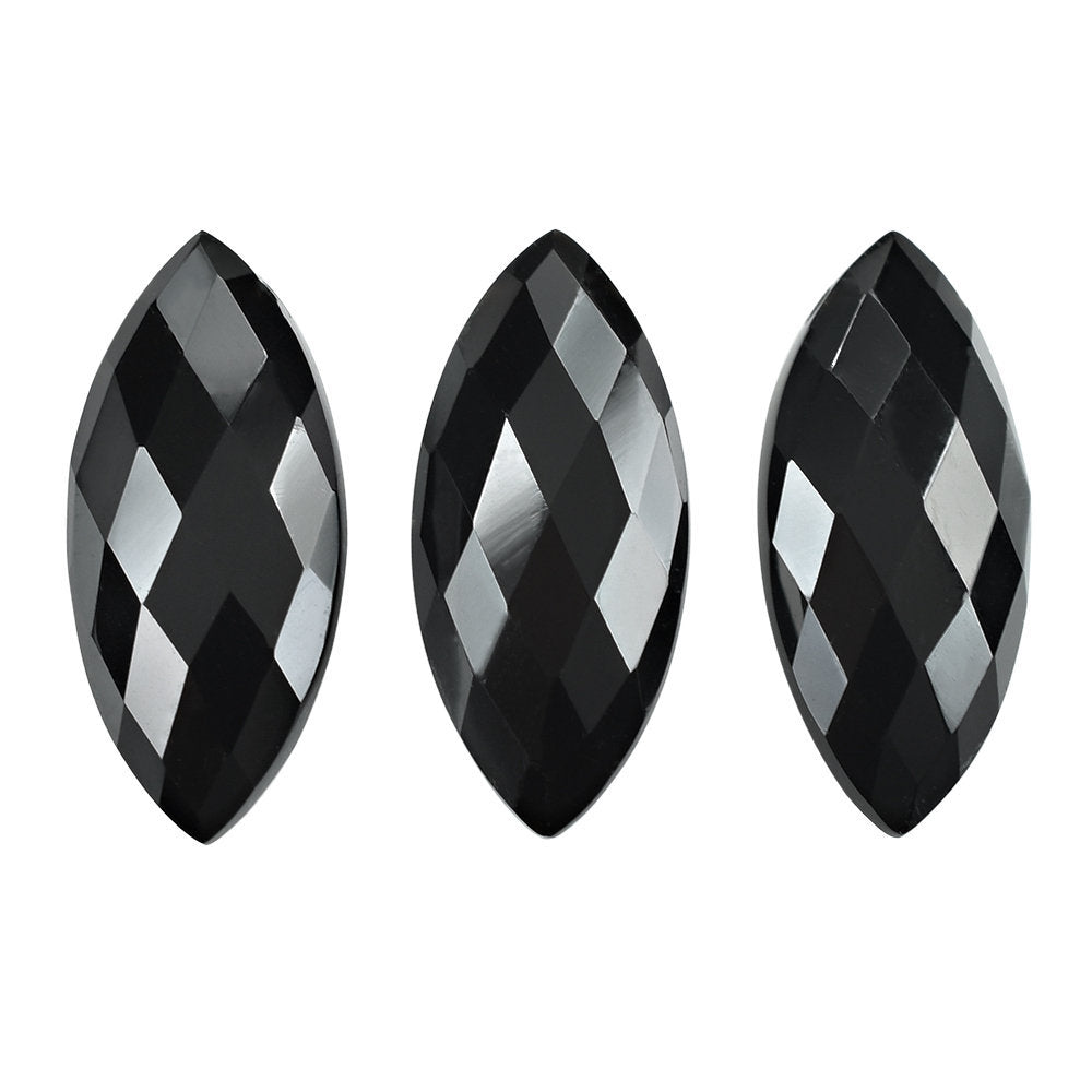 BLACK ONYX BRIOLETTE MARQUISE (FULL DRILL) 16.00X7.00MM 3.14 Cts.