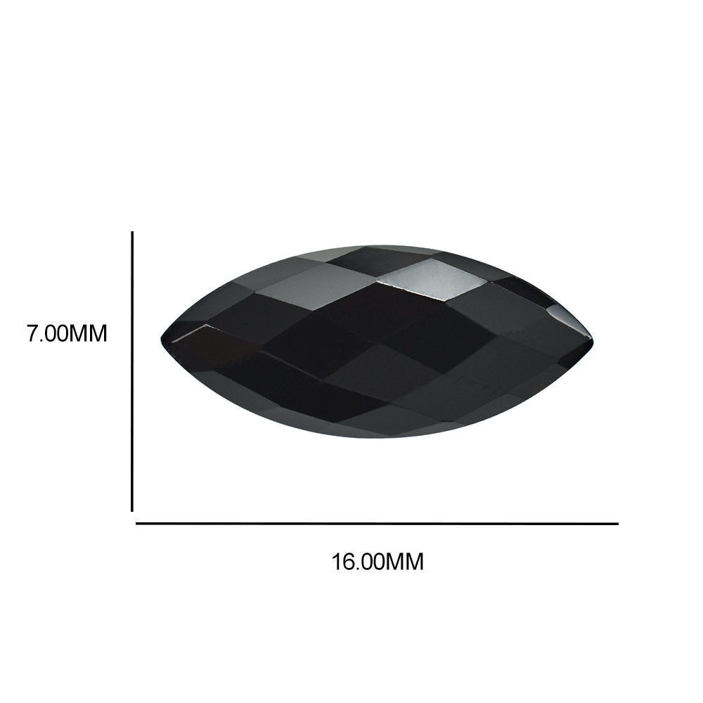 BLACK ONYX BRIOLETTE MARQUISE (FULL DRILL) 16.00X7.00MM 3.14 Cts.