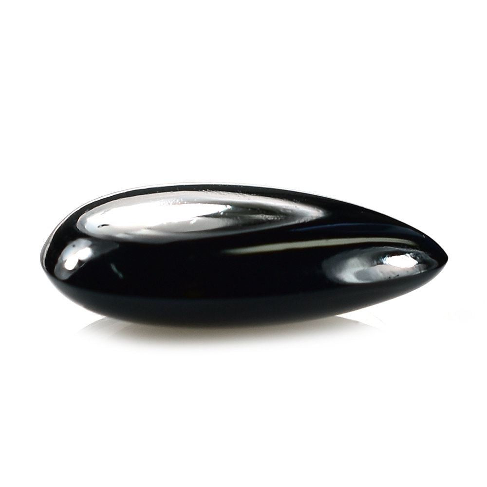 BLACK ONYX PLAIN LENTIL PEAR 20X15MM 11.43 Cts.