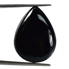 BLACK ONYX PLAIN LENTIL PEAR 20X15MM 11.43 Cts.