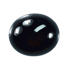 BLACK ONYX PLAIN OVAL CAB 13.50X11MM 5.88 Cts.
