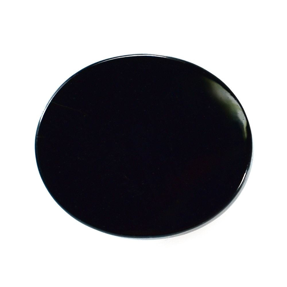BLACK ONYX PLAIN OVAL CAB 13.50X11MM 5.88 Cts.