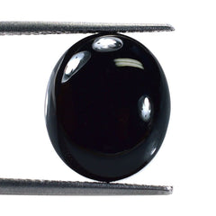 BLACK ONYX PLAIN OVAL CAB 13.50X11MM 5.88 Cts.