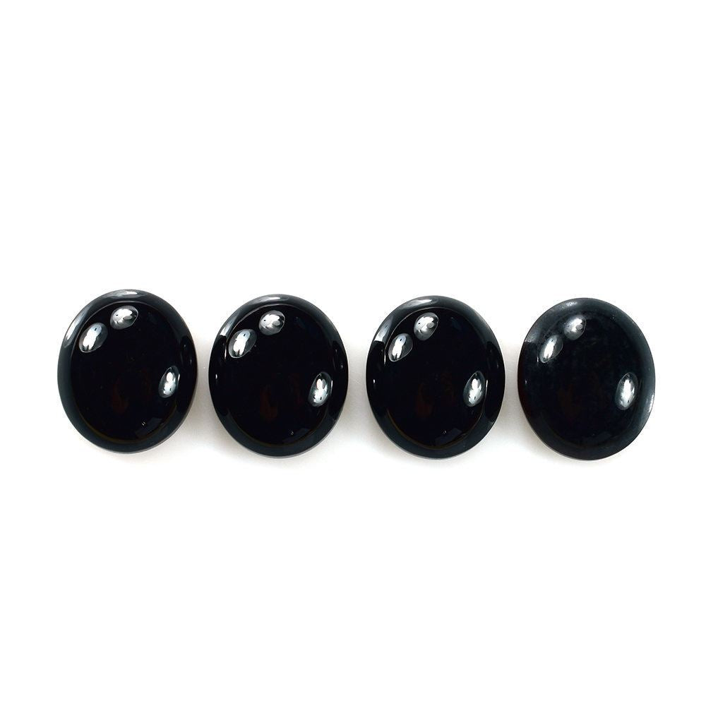 BLACK ONYX PLAIN OVAL CAB 13.50X11MM 5.88 Cts.