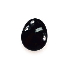 BLACK ONYX PLAIN LENTIL FANCY 8.80X7.00MM 1.37 Cts.