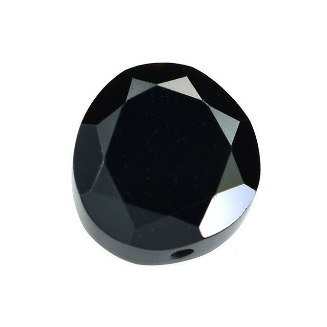 BLACK ONYX BOTH SIDE TABLE CUT TRILLIONISH (FULL DRILL) 12X11MM 3.80 Cts.