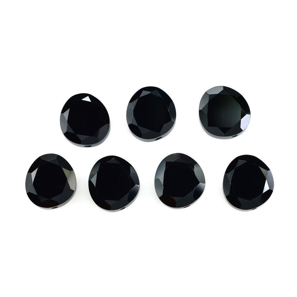BLACK ONYX BOTH SIDE TABLE CUT TRILLIONISH (FULL DRILL) 12X11MM 3.80 Cts.