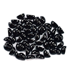 BLACK ONYX PLAIN HALF MOON 12X6MM 3.75 Cts.