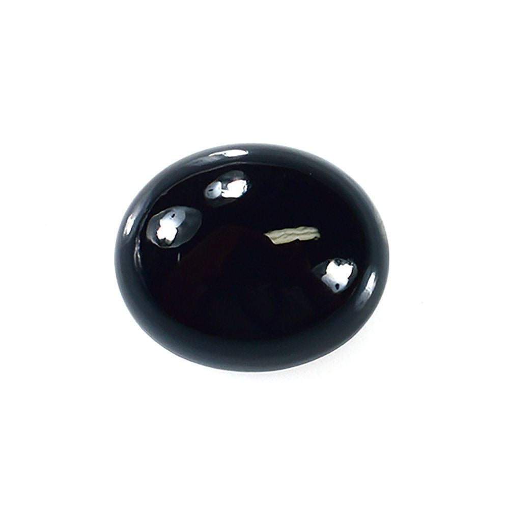 BLACK ONYX PLAIN OVAL CAB 12X10MM 4.63 Cts.