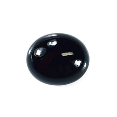 BLACK ONYX PLAIN OVAL CAB 12X10MM 4.63 Cts.