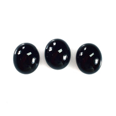BLACK ONYX PLAIN OVAL CAB 12X10MM 4.63 Cts.