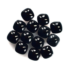 BLACK ONYX PLAIN LENTIL CUSHION 8X8MM 1.82 Cts.