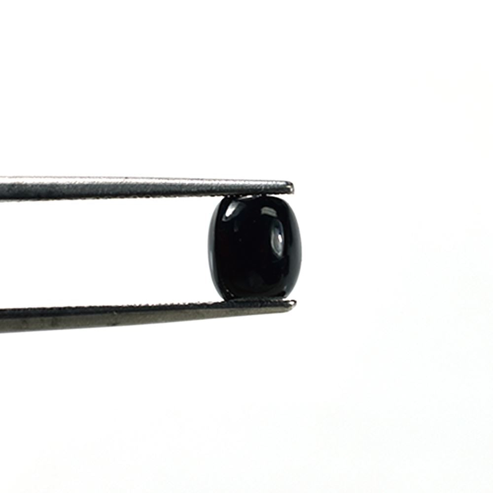 BLACK ONYX PLAIN BON BON SHAPE (BLACK/CLEAN) (FULL DRILL) 6.50X6.00 MM 1.80 Cts.